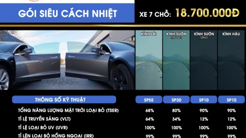 Dán phim cách nhiệt Photosync Mercedes GLS450 | Ngăn chặn 100% tia UV, bảo hành trọn đời